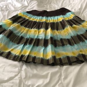 Tie dye knee length skirt